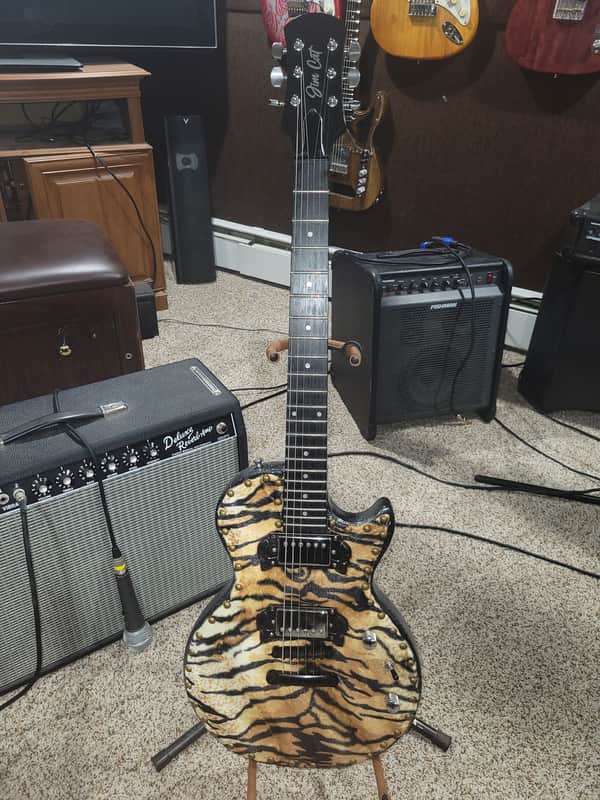 Jim Cat Les Paul Style TIGER FUR image 1