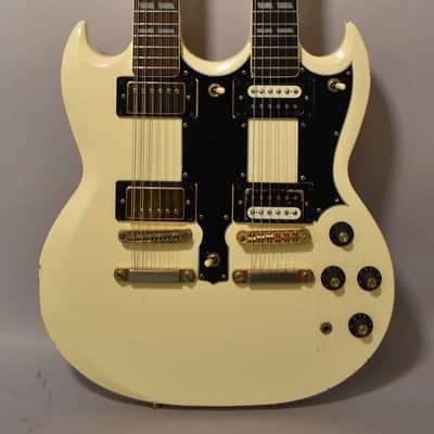 1978 Ibanez 2402DX (2402WH) Double-Neck Fujigen Lawsuit MIJ White w/Gig Bag image 2