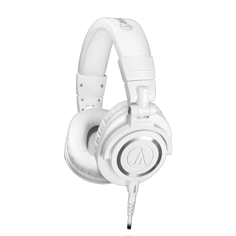 Audio-Technica ATH-M50x White Closed-Back Professional Studio Monitor Headphones image 1