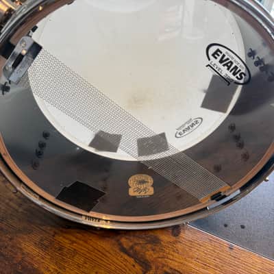 Tama 5.5x14" Mike Portnoy Melody Master Signature Bubinga Snare Drum 2010s - Black with Engraving image 4