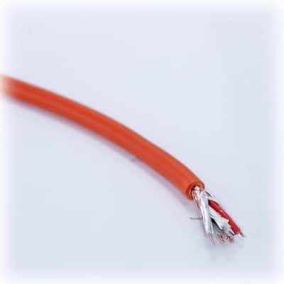 ORANGE 500ft foot 20ga gauge preamp shielded audio signal raw wire STEREO cable image 2