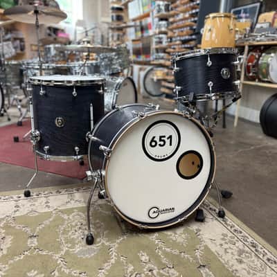 651 Drums Ash 3-Piece Drum Set (12-16-20) - Natural Black Stain image 1