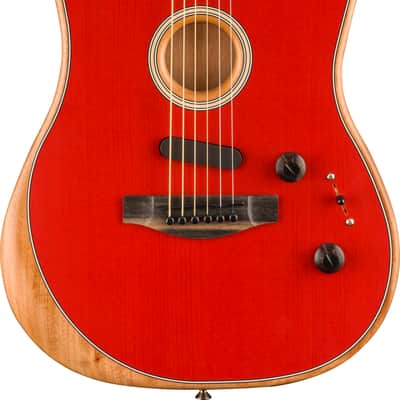 Fender American Acoustasonic Stratocaster Acoustic Guitar - Dakota Red image 2