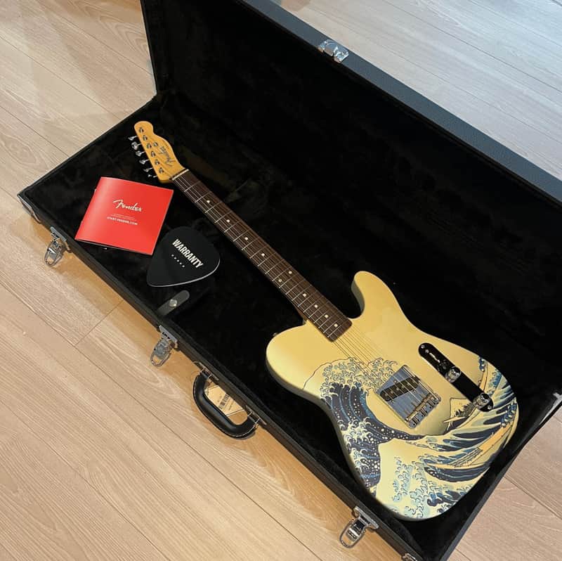 *NEW IN BOX* Fender Japan Art Canvas Esquire "The Great Wave Off Kanagawa" Hokusai - Limited Edition Fender Flagship Tokyo