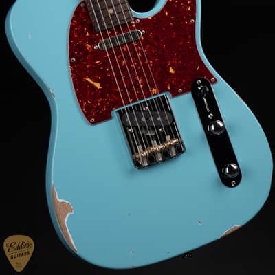 2024 - Suhr Eddie's Guitars Exclusive Roasted Classic T Antique - Daphne Blue #78332 image 6