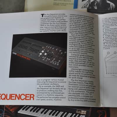 Arp synthesizer vintage catalog booklet brochure.1977 Package of stuff 2600 + 1977 image 12