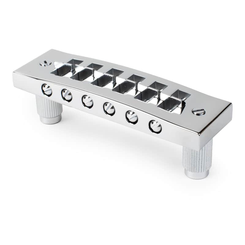 StewMac Harmonica Tune-o-matic Bridge, Chrome image 1