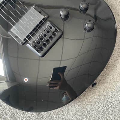 LAG Black Single Cut Electric Guitar, Mahogany Body and Neck, Rosewood Fingerboard, HH Closed Humbucker Pickups image 6