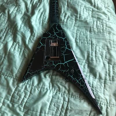 Ormsby Metal V 7 2021 Azure Crackle w/ Upgraded Floyd Rose and Screws Orginal Owner and Hard Case Rare Limited Run image 7