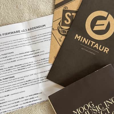 Moog Minitaur Rev2 TBP002 + Moog Wood Side Kit — boxed, PSU, fully tested image 9