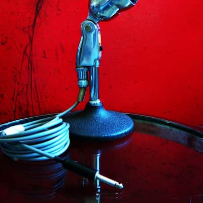Vintage 1950's Electro-Voice 630 Omnidirectional Dynamic Microphone Hi Z harp mic w cable and RARE baffle 605 636 664 image 1