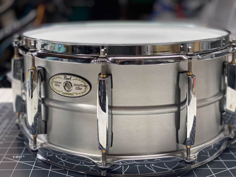 Pearl STE1465AL 14x6.5" Sensitone Elite Aluminum Snare Drum 2010s - Aluminum image 1