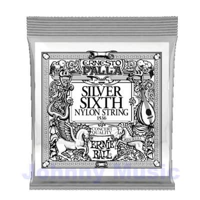 Ernesto Palla Silver 6th Nylon Classical Guitar Single E String Ag-plated Cu-wrapped over nylon multifilament core precision manufactured to most-exacting specs .042" gauge medium tension image 1