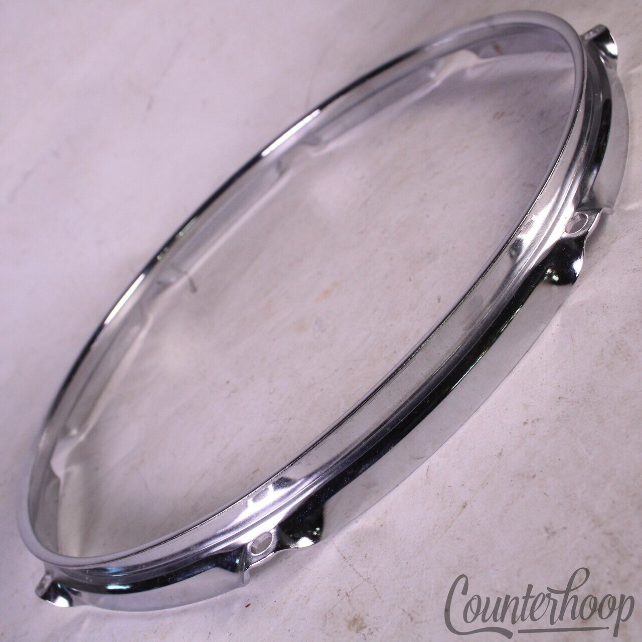 Ludwig 14" Snare Drum Batter/Floor Tom Resonant Rim/Hoop 80s 8-Lug-Hole Chrome* — main photograph