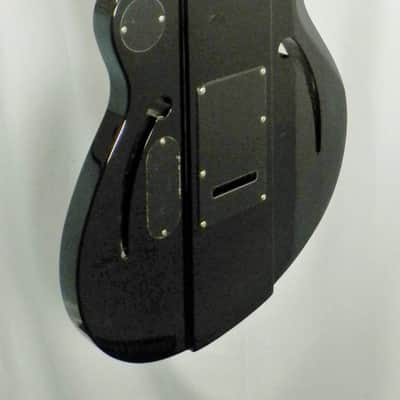 Reverend AirSoinc W Midnight Black Semi Hollow Thru-Body F Holes w/ WIlkinson Trem image 9