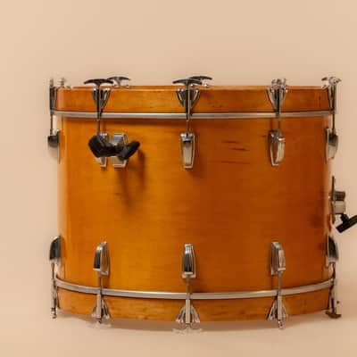 1970 Ludwig 3 ply Bass Drum in Maple Thermogloss - 14x22 image 6