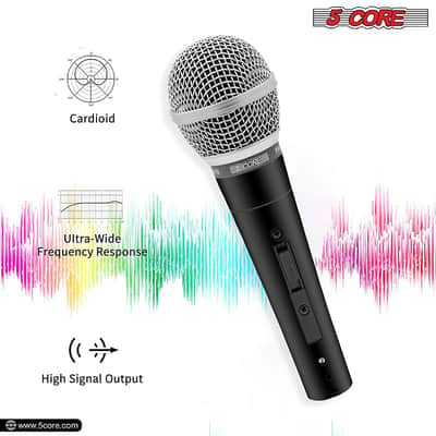 5Core XLR Microphone Dynamic Mic Karaoke Singing Studio Microfono Handheld Mics-ND 58 2PCS image 23