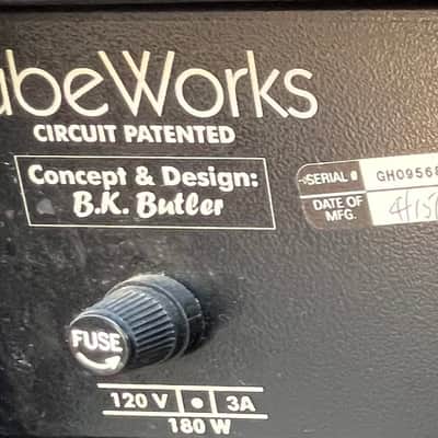 1998 TubeWorks 7050 Solid State Combo Guitar Amp *RARE* Designed by BK Butler)(LOUD, Built-in Distortion & Reverb, 2 Channels: Clean/Dirty image 12