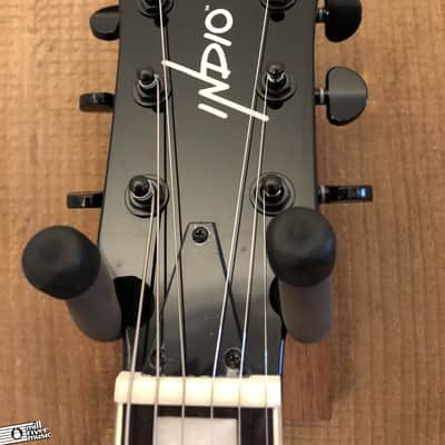 Indio by Monoprice Boardwalk 335-Style Semi-Hollow Charcoal w/ Bone Nut & Gig Bag image 4