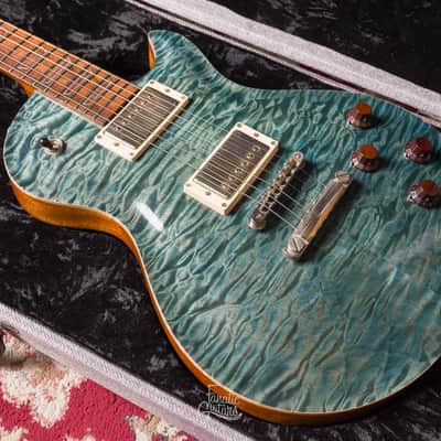 Patrick James Eggle Macon Single Cut - Island Blue Burst #30370 Second Hand image 4