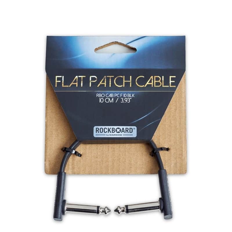 Rockboard Black Flat Patch Cable, 10cm w/ FAST SAME DAY SHIPPING image 1