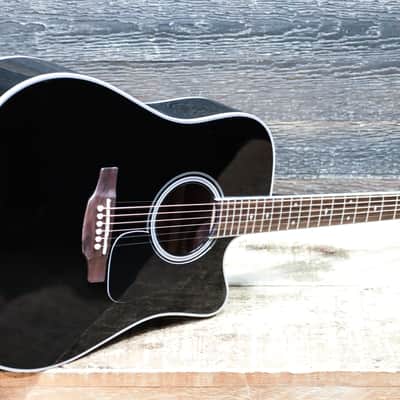 Takamine GD34CE-BLK Gloss Black Dreadnought Cutaway Acoustic Electric Guitar w/Bag image 11