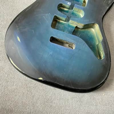 Blue Burst Guitar Strat Style Basswood Body image 5