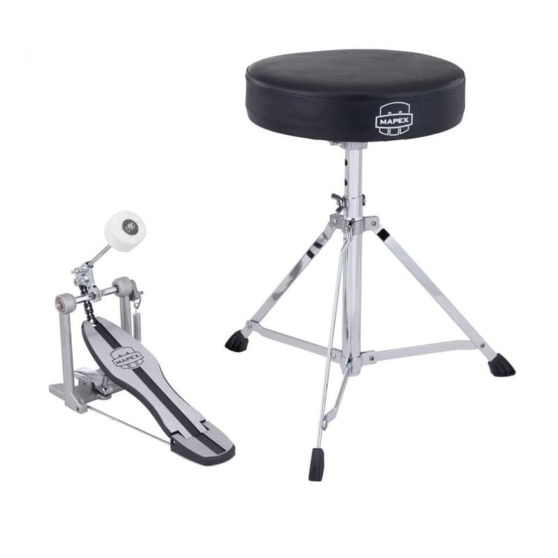Mapex HP-PT250 Single Pedal & T400 Drum Throne Pack image 1