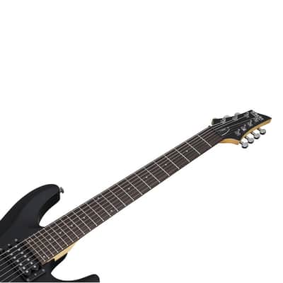 Schecter C-7 Deluxe 7-String Electric Guitar Rosewood Fretboard Satin Black image 4