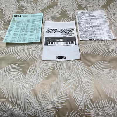 Vintage Original Korg DW-6000 Digital Synthesizer Owner's Manual & Extras Japan