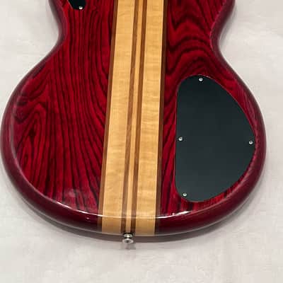 Vantage VP-795B 4 String Bass Guitar 1981 Left Hand LEFTY Transparent Red made inJapan Matsumoku image 11