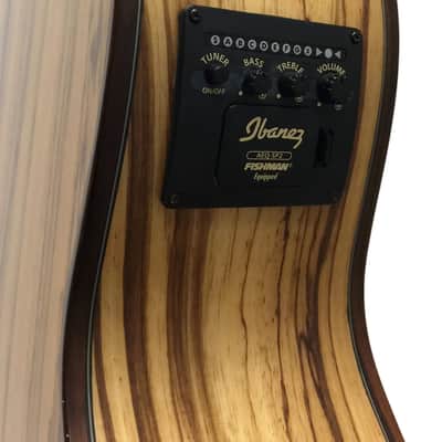 Ibanez AEW23ZW Exotic Wood Spruce/Zebrawood Acoustic-Electric