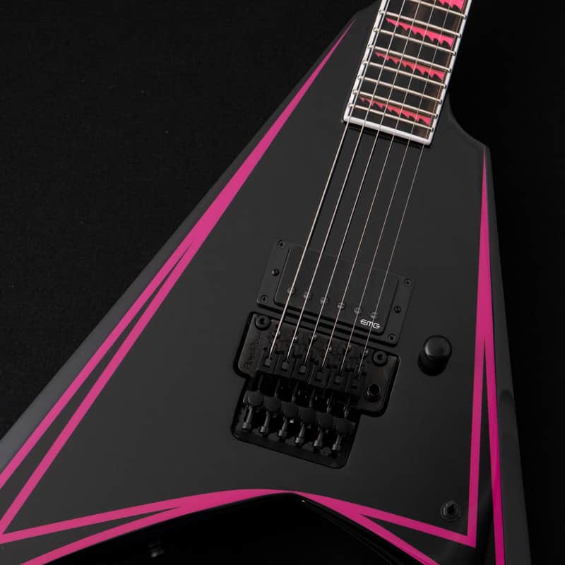ESP EDWARDS E-ALEXI PINK SAWTOOTH w/ESP GB-30V -Black with Pink Pin Stripe- #ED3540263 2026 [Made in Japan][Children of Bodom Alexi Laiho] image 1