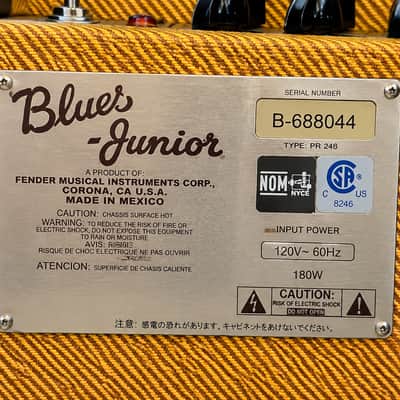 Fender Blues Junior Tweed 15-Watt 1x12 Tube Combo Amp – Very Good – Local Pickup image 4
