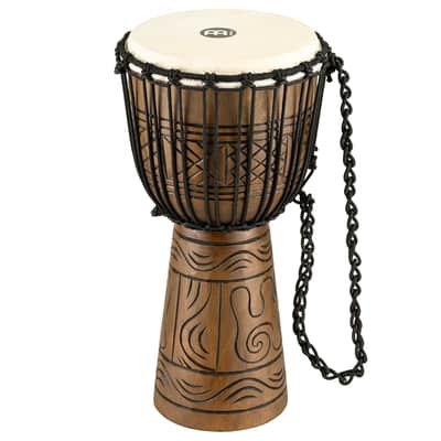 Meinl Percussion Djembe with Mahogany Wood — 10" Medium Size Rope Tuned Goat Skin Head (HDJ17-M) image 1