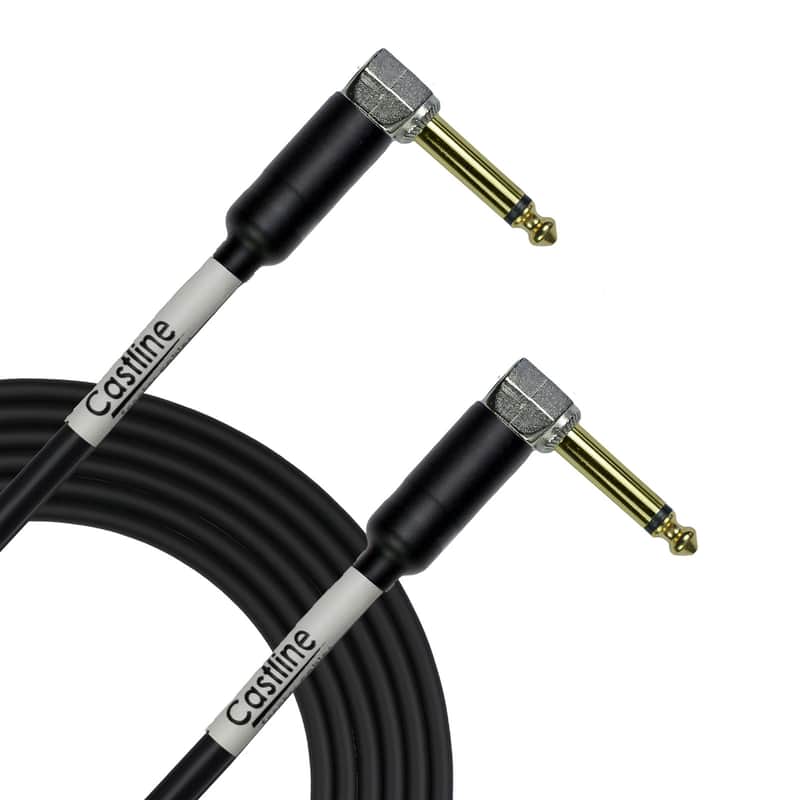 20 Ft Castline 1/4" TS Right Angle to 1/4" TS Right Angle Speaker Cable Mogami 3082 image 1
