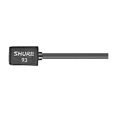Shure WL93 Omnidirectional Subminiature Lavalier Condenser Microphone with TA4F for Shure Bodypack Transmitters, 6' Cable, Black image 1