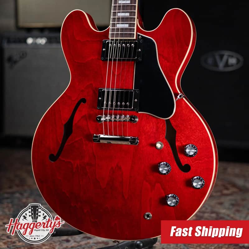 Gibson ES-335 60s Semi-Hollow Electric Guitar with Hard Shell Case - Sixties Cherry image 1