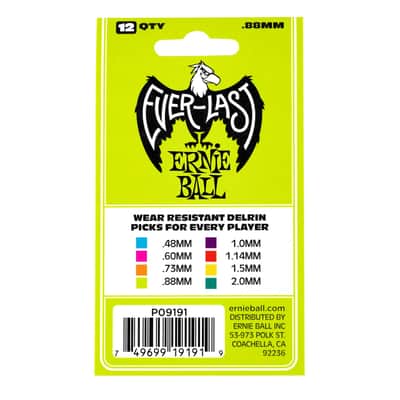 Ernie Ball Everlast Delrin Picks 12 Pack (Heavy) Heavy, P09191 image 5