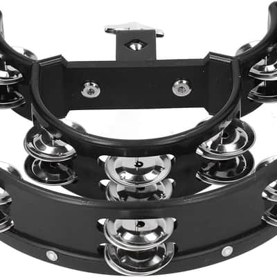 Hi Hat Tambourine Drum Set Multifunctional Hand Bell Rattle Loose Double Row Bells Hi Hat Tambourine image 2