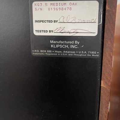 Klipsch KG 3.5 home stereo speakers image 12