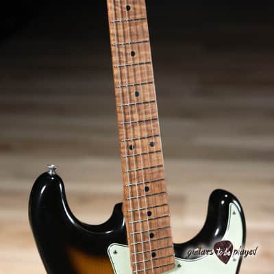 Xotic XSC-1 Alder S-Style w/ Roasted Flame Maple Neck – 2-Tone Burst (Demo) image 4