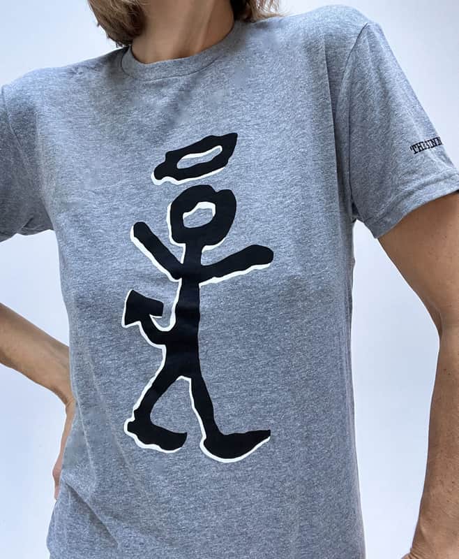 "Sinning Saint" Unisex Gray T-Shirt by Will Lee - Size Extra Extra Large (XXL)-All tees available in other sizes image 1