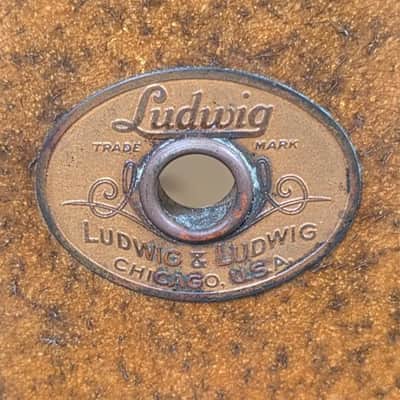 Used Ludwig & Ludwig Marching Snare Drum Gold Sparkle 16x12 - Very Good image 2