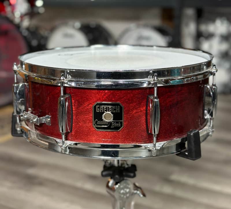 Used Gretsch Catalina Birch Snare Drum 14x5 Cherry Gloss Lacquer image 1
