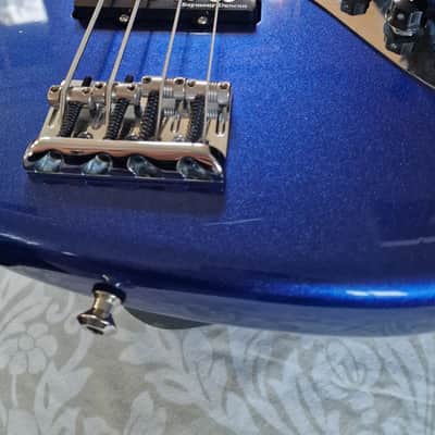 Fender American Standard Jazz Bass Fretless Custom Upgrades Mystic Blue 4-String image 14