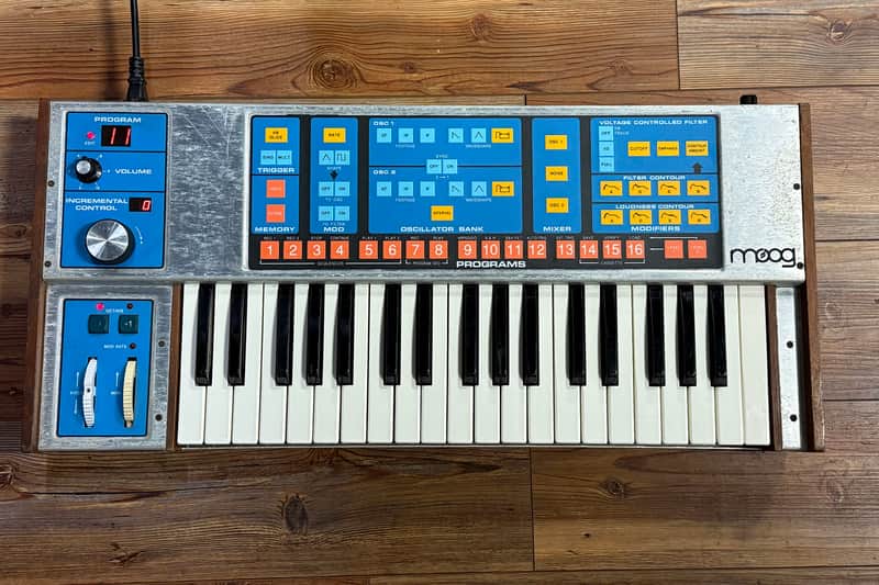 Moog Source Monophonic Analog Synthesizer with Patch Memory 1981 - 1985 - Blue image 1