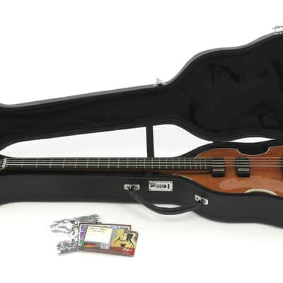 2015 Hofner Gold Label 500/1-MBU Violin Bass Walnut Stained Birdseye Maple image 7
