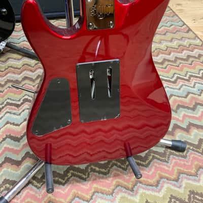 Schecter C1 FR  2022 - metallic Red inventory clear out floyd rose with gigbag image 6