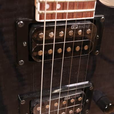 ESP LTD M-200FM - Roasted Jatoba Fingerboard, See Thru Black image 3